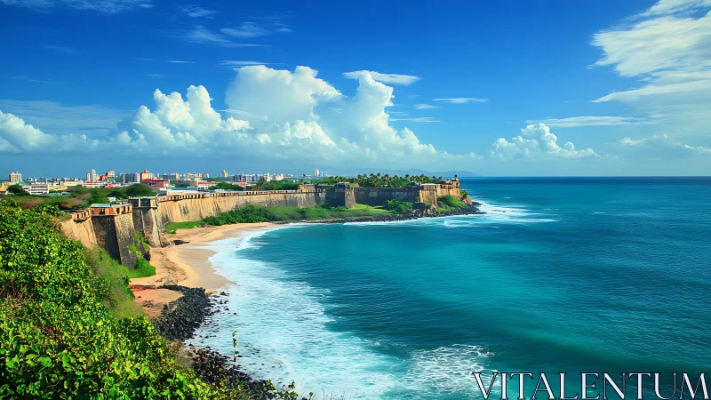 Coastal Fortress and Beach Formation in Subtropical Climate.