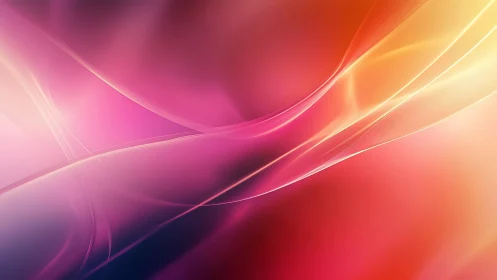 Gradient light waves form translucent ribbons across warm spectrum