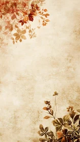Vintage floral corners on aged parchment backdrop.