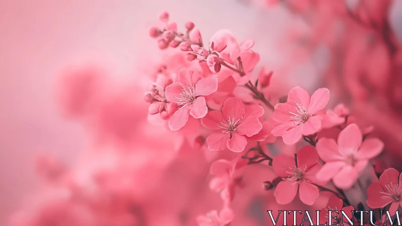 Pink Geranium Blossoms with Shallow Depth of Field. Macro.