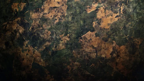Weathered dark canvas shows mottled earthy abstract texture