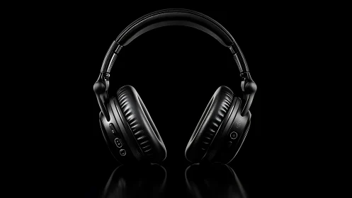 Professional Studio Headphones: Premium Over-Ear Audio Equipment Design.
