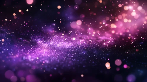 Stardust drifts through neon night, sketching a cosmic dance