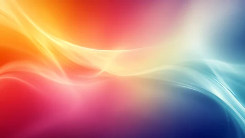 Prismatic wind currents drift across a luminous color horizon.