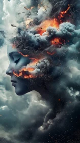 Stormfire muse emerges from clouds of memory and flame.