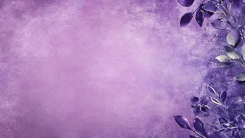 Violet whispers drift as floral silhouettes frame quiet space