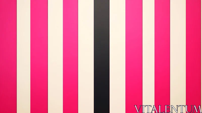 Playful pink and cream stripes welcome a bold dark accent
