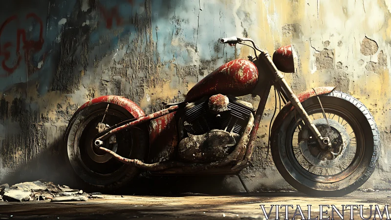 Rust crowned road ghost leaning in a sunburned alleyway.