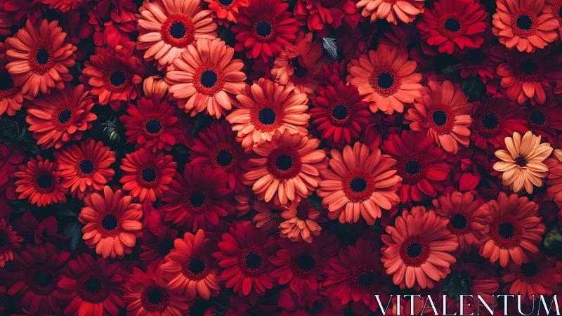 Red Gerberas Dance: Nature's Chromatic Celebration Unfolds