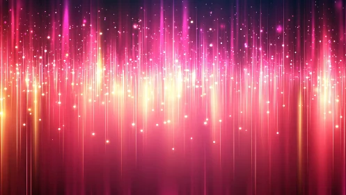 Glowing pink light curtain sparkling with playful energy.