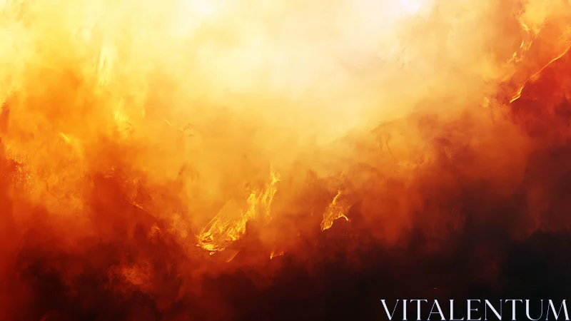 Inferno's Dance: Fiery Flames Erupt in Dynamic Orange Blaze