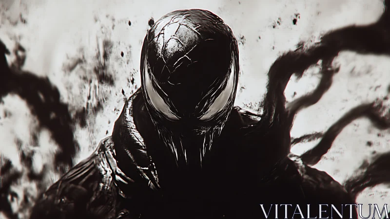 Ink-born shadow titan stalks the storm of living void.