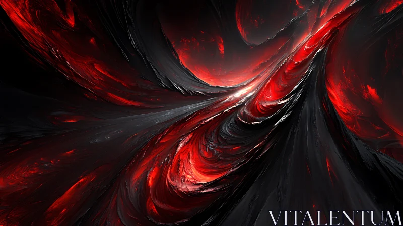 Molten night vortex carved in crimson and shadowed flame.