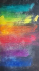 Horizontal spectrum brushstrokes on dark textured ground