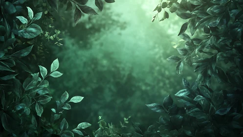 Verdant Forest Canopy With Depth-of-Field Bokeh Composition.