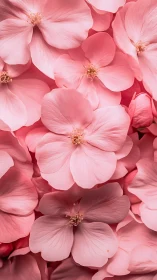Pink Flower Cluster Macro Composition With Layered Petals.