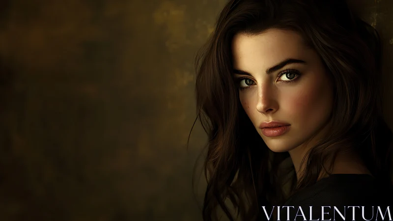 Soft shadows cradle a watchful gaze in burnished light