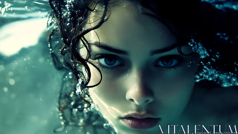 Intense underwater portrait captures a gaze of quiet power