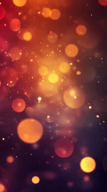 Glowing ember circles drift upward through a velvet dusk