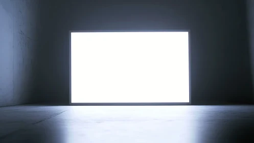 Bright glowing screen invites calm focus in a quiet room