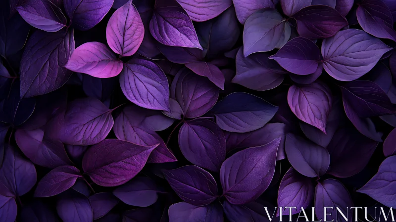Dense violet foliage rendered with high contrast tonal mapping