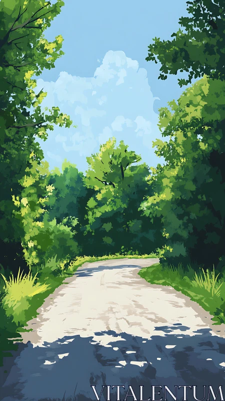 Emerald Corridor: Where Path Meets Reflection.