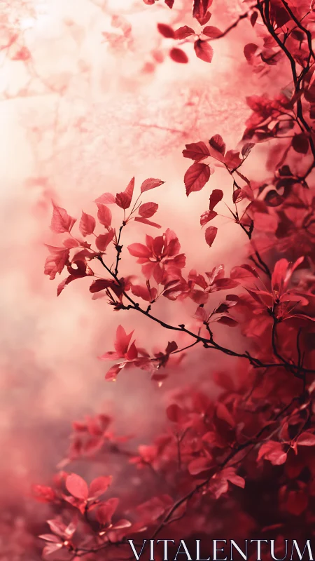 Crimson branches quietly rehearse autumn&rsquo;s soft sunrise
