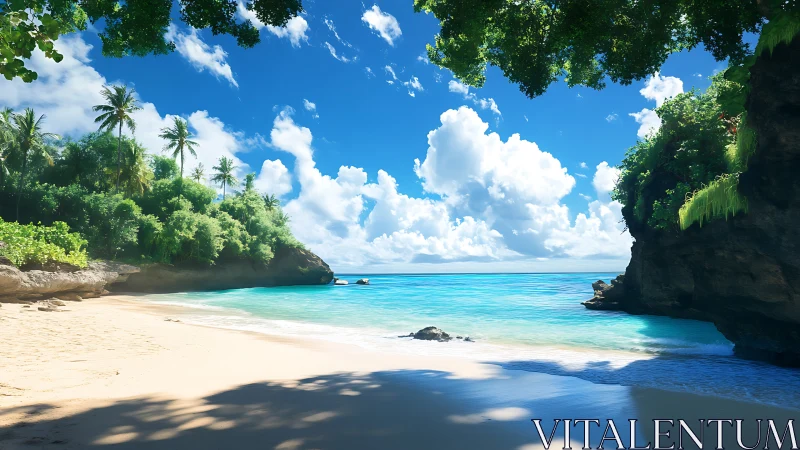 Tropical Paradise: Crystal Waters Meet White Sand Beach