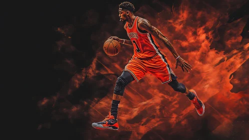 Flaming crossover freezes gravity as the court dissolves away