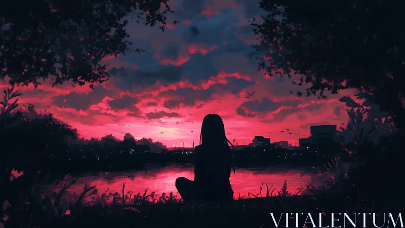 Soft twilight sky welcomes a quiet moment by the river