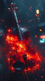 Molten strings conduct a blazing nocturne in storming embers