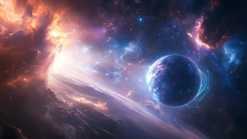 Radiant exoplanet orbits within ionized nebular clouds and stellar flare