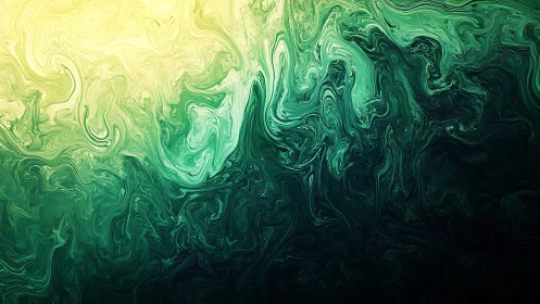 Emerald tide uprising beneath a pale electric sunrise glow.