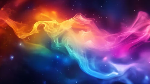 Chromatic nebular filament with luminous spectral gradients.