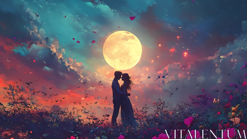 Moonlit Love Under the Starlit Sky.