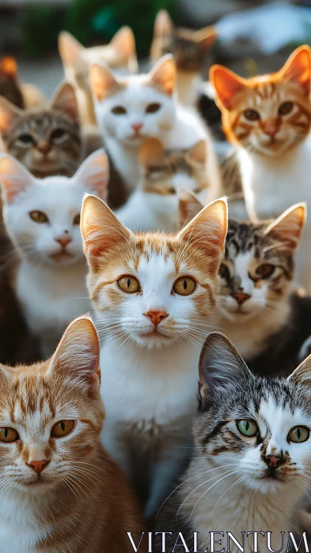 A Chorus of Curious Cats Gather Together.