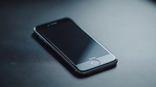 Minimalist smartphone product photography with dramatic lighting.