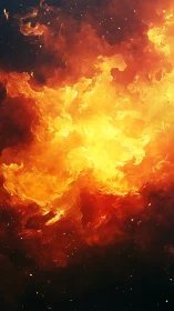 Inferno's Dance: Where Molten Fury Meets Cosmic Darkness