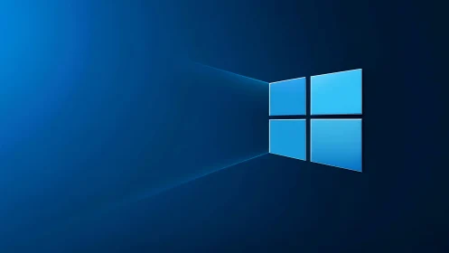 Cool blue window glow in a calm digital workspace.