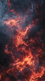 Molten Fire Energy Vortex with Dynamic Plasma Flow.