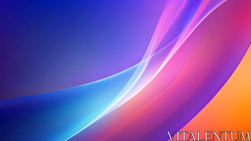 Iridescent gradient ribbons with luminous flowing curves.