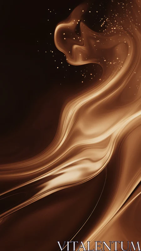 Spectral caramel fluid dynamics with molten metallic sheen