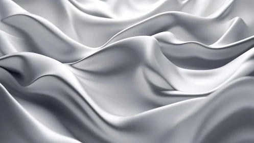 Silky white fabric waves in soft abstract style with smooth folds.