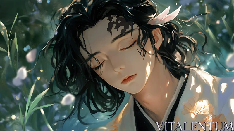 Sleeping garden prince trades sunlight for quiet dreams