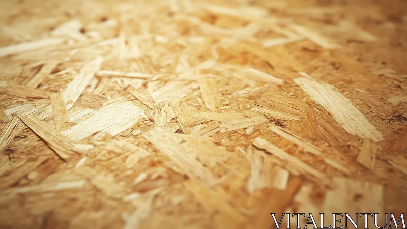 Close-up of Oriented Strand Board Texture in Warm Tones.