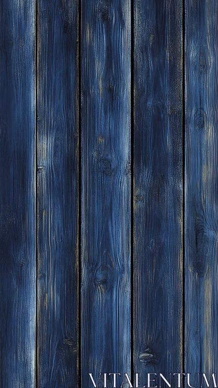 Blue vertical wooden planks with visible grain texture.