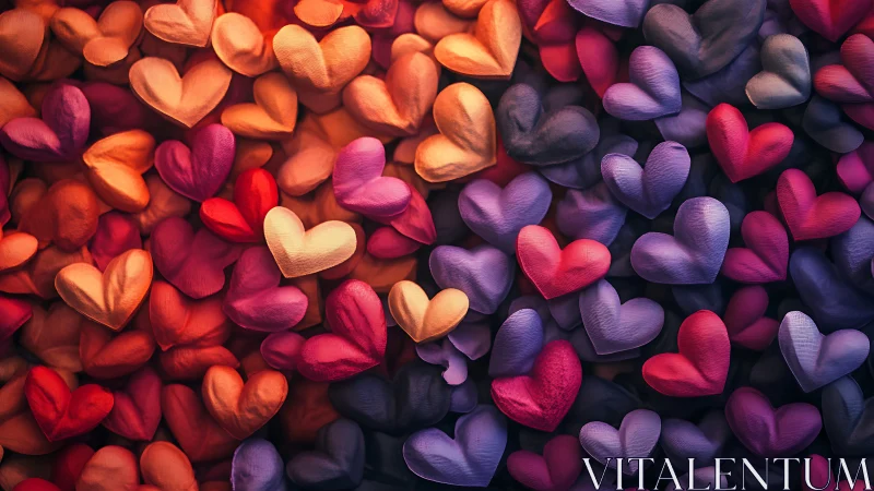 Chromatic Heart Gradient Array with Volumetric Depth Rendering