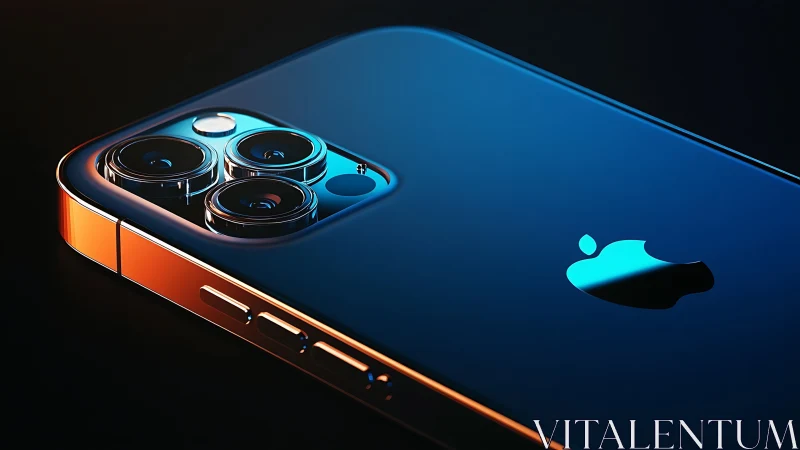 Premium Phone in Blue and Gold: Where Design Meets Innovation.