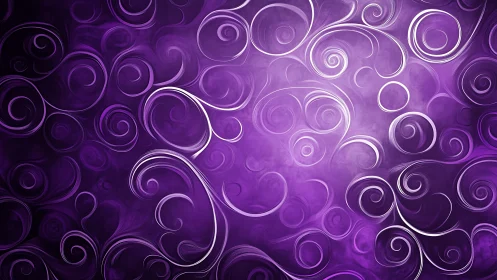 Swirling purple curls drift in a dreamy, glowing haze