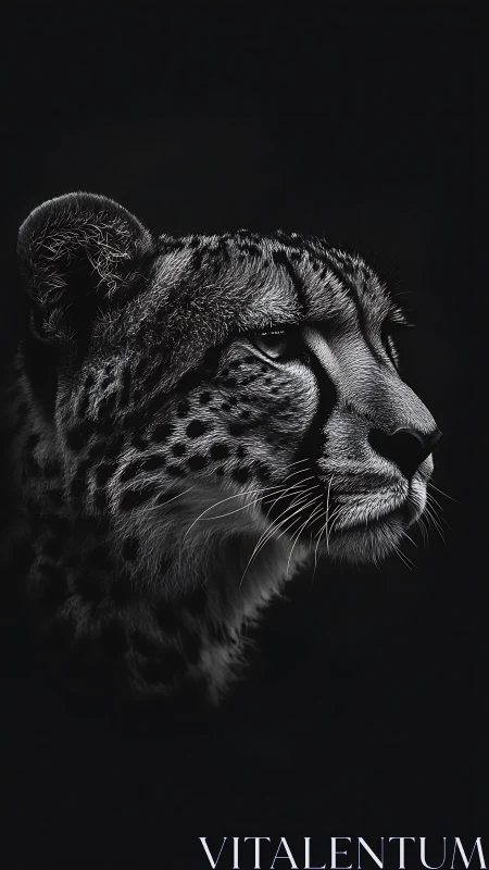 Majestic Lion Portrait Emerges from Shadows